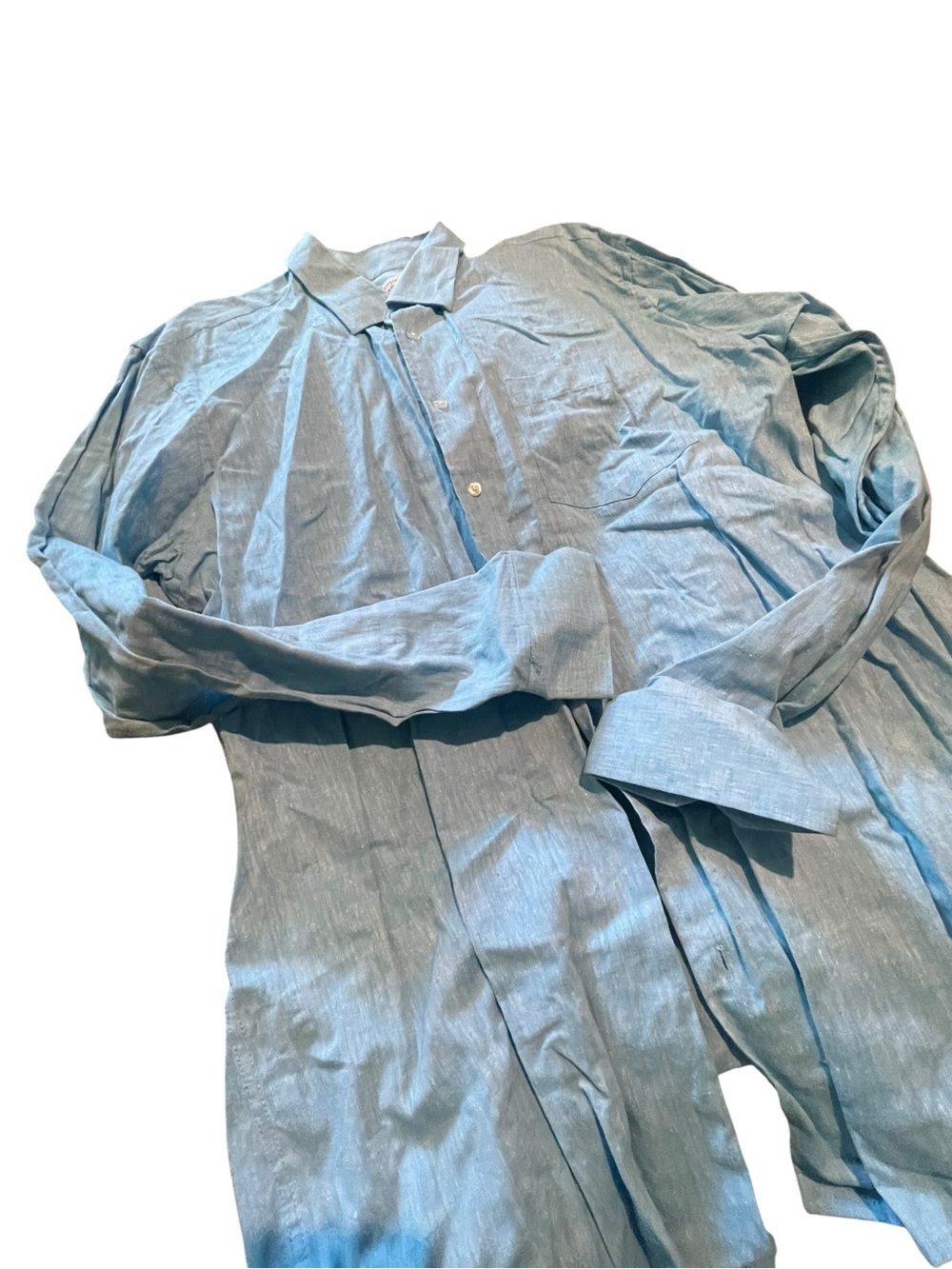 Island republic size XL Light Blue Button-Up Shirt linen